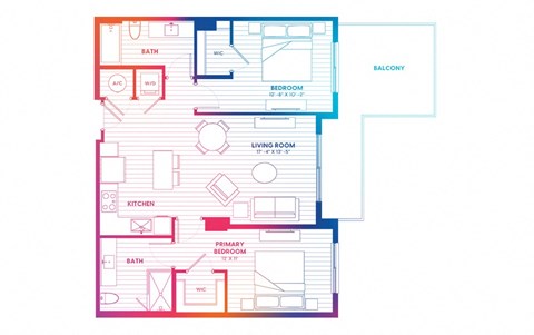a blueprint of a floor plan of a house